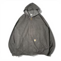 USA企画 Carhartt フルジップパーカー ヘザーグレー ライトアウター級