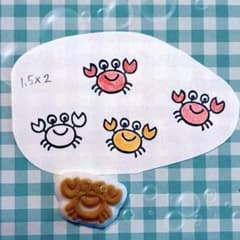 カニ② 小さな消しゴムはんこ - メルカリ