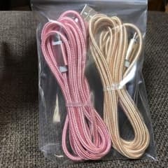 2m2本セット 急速充電MicroUSB ケーブルナイロンのサムネイル