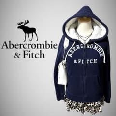 Abercrombie&Fitch アバクロ ジップパーカー ネイビー Y2K - メルカリ