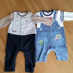 やや汚れあり　格安　2枚セットで！　ロンパース80のサムネイル