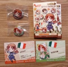 Axis Powers ヘタリア 缶バッジ カード イタリア ちびたりあ