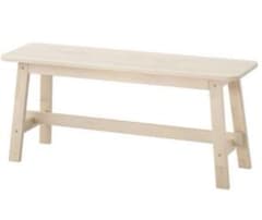 IKEA木製ダイニングベンチ バーチ無垢材製 NORRAKERのサムネイル
