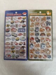 【正規品】ボンボンドロップ シール 2枚セット 和柄 寿司 柴犬のサムネイル