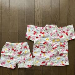 花柄 甚平セット 90cm 綿100%のサムネイル