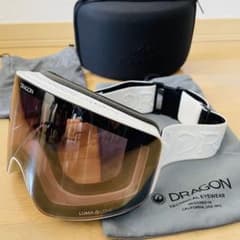 極美品✨　DRAGON ゴーグル PXV エンボスロゴ　ケース付き　23-24 極美品✨ DRAGON ゴーグル PXV エンボスロゴ ケース付き 23-24 - メルカリ