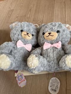 장미 곰 봉제 인형 2체 세트