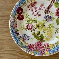 美品・ミルフルール22cm】ジアン デザートプレート 中皿 花柄 1枚