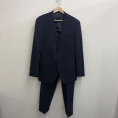 【美品】TAKA-Q 洗える　スーツセットアップ　ネイビー　ストライプ　AB7 TAKA:Q ネイビー ストライプ ビジネススーツ セットアップA6 - メルカリ