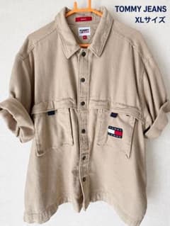 TOMMY JEANS シャツジャケット ベージュ XLのサムネイル