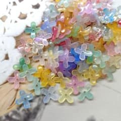 【27】アクリルビーズ　フラワー　11mm　100個のサムネイル