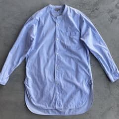 美品✨️マーガレットハウエル ソフトリネン 麻 長袖シャツ バンドカラー 美品 マーガレットハウエル コットンリネン 麻 長袖ロングシャツ