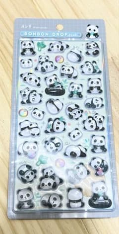 メルカリ最安！動物 ボンボンドロップシール 正規品 パンダのサムネイル