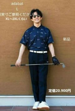 新品☆櫻井貴史 adabat NAVY(新レーベル)コラボバーディーポロシャツ