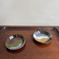 佐川義乱　陶器 皿 2枚セット 輪花皿のサムネイル