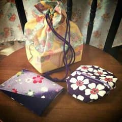 値下☆【未使用】ちりめん等＊和ポーチセット♡のサムネイル