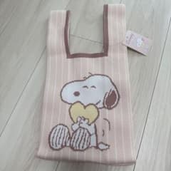 스누피 우드스톡 니트백 미니 토트백 snoopy