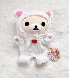 [신품] 리락쿠마 더! 한가로이 고양이 퍼펫 봉제 인형