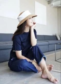美品【THE9SHOP】SUMMER HAT ホワイト - メルカリ