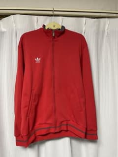 アディダス adidas トラックジャケット　ジャージ L レッドのサムネイル
