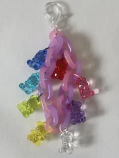 2way カラフルベア チャーム付き じゃらじゃらキーホルダー - メルカリ