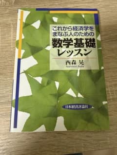 これから経済学をまなぶ人のための数学基礎レッスンのサムネイル