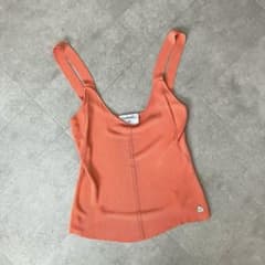 sh2438 CHANEL シャネル　オレンジ タンクトップ Tank - Cotton, orange — Fashion | CHANEL شانيل