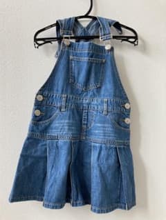 キッズ デニム ジャンバースカート プリーツのサムネイル