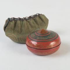 茶道具 朱塗 貝蒔絵 香合 仕覆付 V 9854 - メルカリ