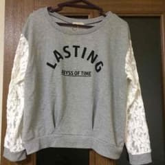 袖花柄レース トップスのサムネイル