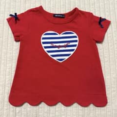 moujonjon キッズ ベビーTシャツ レッド 90のサムネイル