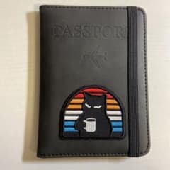 パスポートケース 猫の刺繍入りのサムネイル