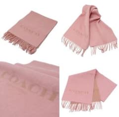 【新品・未使用】COACH ピンク ロゴ マフラーのサムネイル