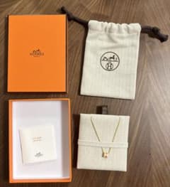 Hermès エルメス ミニポップH ネックレス ローズドラジェ YGのサムネイル