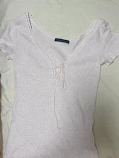Brandy Melville レースアップ 半袖Tシャツのサムネイル
