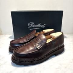 美品 Paraboot パラブーツ ランス UK7 茶 マロンカフェ ローファー 