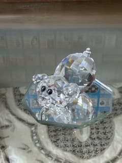 スワロフスキー SWAROVSKI クリスタル 置物 ブタ 2体セットのサムネイル