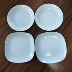 【美品 ４枚セット】ファイヤーキング プレート ホワイト パン ブレッド バター ホワイト プレート 4枚セット 山崎パン 皿 - メルカリ