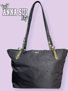 ANNA SUI アナスイ パレス トートバッグ ブラック 総柄 ANNA SUI アナスイ パレス トートバッグ ブラック 総柄 - メルカリ