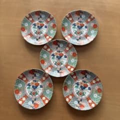 有田焼 小皿5枚揃え 銘々皿 取皿 豆皿 錦絵 赤絵 金彩 - メルカリ