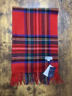 ジョンストンズストール大判 カシミアレッドスチュワート0300 - メルカリ