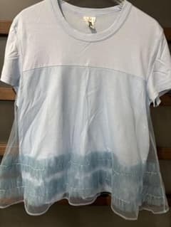 ノワールケイニノミヤ　チュール付き白半袖Tシャツ　M Noir Kei Ninomiya チュールスリーブ Tシャツ | ホワイト | FARFETCH JP