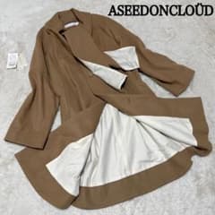 タグ付き　アシードンクラウド　ロングコート　ボウタイ　ウール　ベージュ　大きめ タグ付き アシードンクラウド ロングコート ボウタイ ウール ベージュ