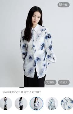 JEANASIS フラワーシフォンレギュラーシャツ - メルカリ