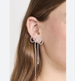 Lelet NY クリスタルリボン ピアス - メルカリ