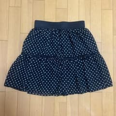 ブラック 水玉 ミニスカート