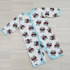 ヒステリックミニ テディ ロンパース 70-80 新品 美品】 ヒステリックミニ «70-80» テディー サックス 長袖ロンパース