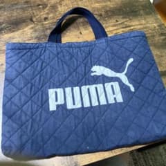 PUMA キルティング 手提げ袋 ネイビーのサムネイル