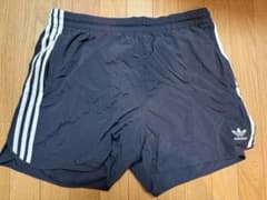 S*I様 adidas ナイロンハーフパンツ 黒 ブラックのサムネイル