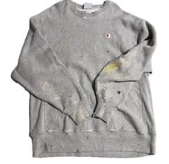 ボロの美学　champion リバースウィーブ　スウェット　雰囲気抜群　ペンキ ボロの美学 champion リバースウィーブ スウェット 雰囲気抜群 ペンキ